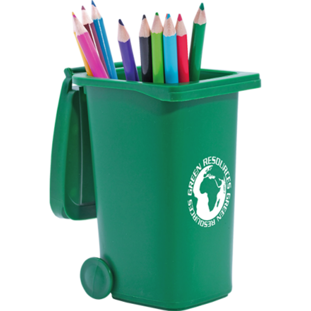 Recycled Wheelie Bin Pen Pot