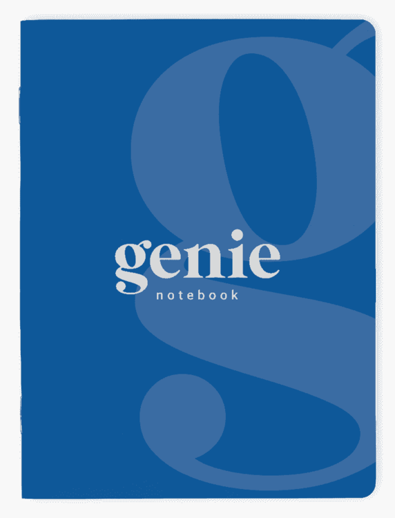 Genie Notebook - A4 - Saddle Stitched with Rounded Corners