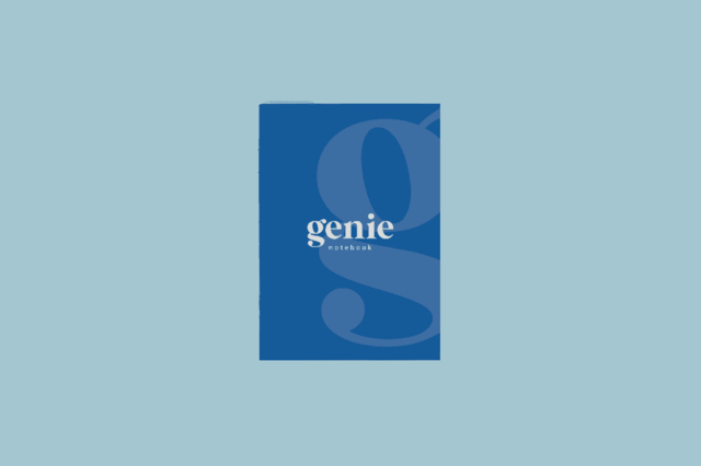 Genie Notebook - A5 - Saddle Stitched with Squared Corners & Pen Loop