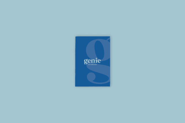 Genie Notebook - A6 - Saddle Stitched with Squared Corners